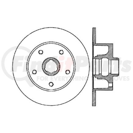 Centric 120.33048 Disc Brake Rotor and Hub Assembly Premium Brake Rotor