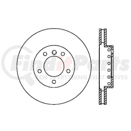120.34072 by CENTRIC - Premium Brake Rotor