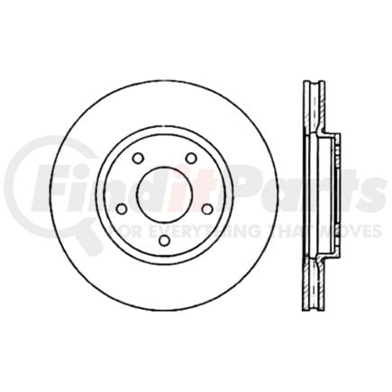 Centric 120.20014 Disc Brake Rotor Centric Premium High Carbon Alloy Brake Rotor