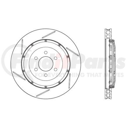 126.63075 by CENTRIC - Centric Premium OE Style Slotted Brake Rotor