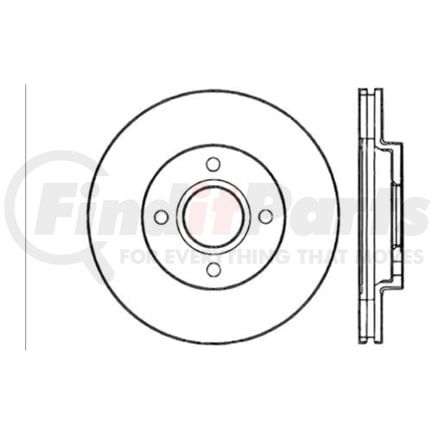 Centric 120.61061 Disc Brake Rotor Premium Brake Rotor