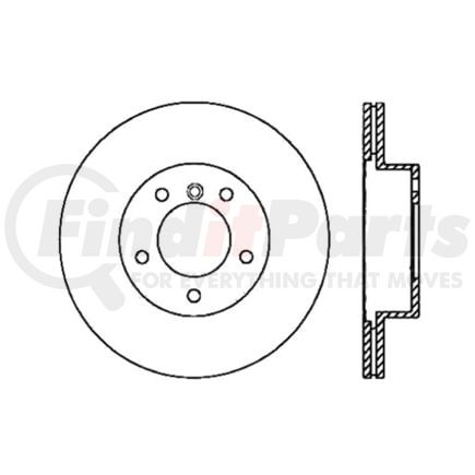 120.34073 by CENTRIC - Premium Brake Rotor