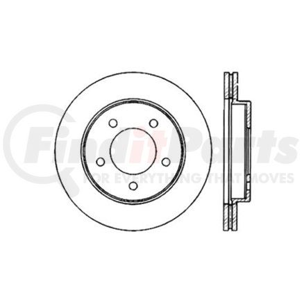 Centric 125.65057 Disc Brake Rotor Centric Premium High Carbon Alloy Brake Rotor
