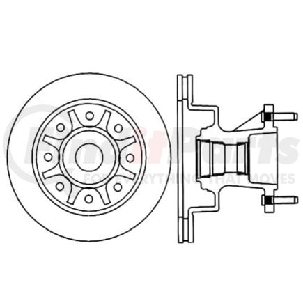 Centric 120.65109 Disc Brake Rotor and Hub Assembly Premium Brake Rotor