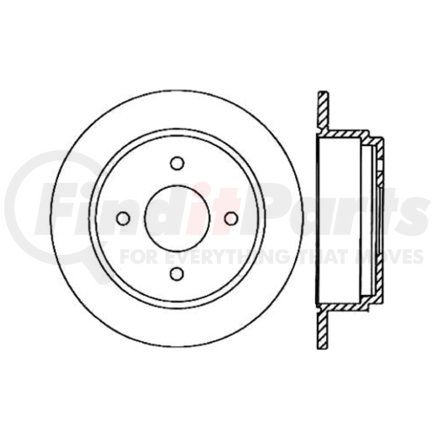 121.42013 by CENTRIC - C-Tek Standard Disc Brake Rotor - 10.46 in. Outside Diameter