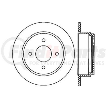 Centric 121.42013 Disc Brake Rotor C-Tek Standard Disc Brake Rotor - 10.46 in. Outside Diameter