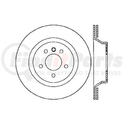 Centric 125.33101 Disc Brake Rotor Centric Premium High Carbon Alloy Brake Rotor