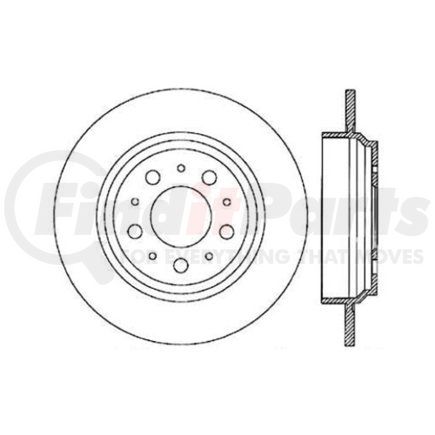 120.39024 by CENTRIC - Centric Premium High Carbon Alloy Brake Rotor
