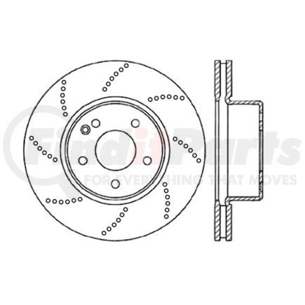 128.35066 by CENTRIC - Centric Premium OE Style Drilled Brake Rotor