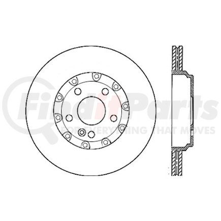 125.37049 by CENTRIC - Centric Premium High Carbon Alloy Brake Rotor