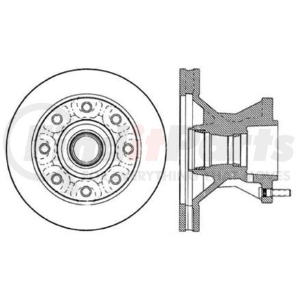 Centric 121.66020 Disc Brake Rotor and Hub Assembly Standard Brake Rotor