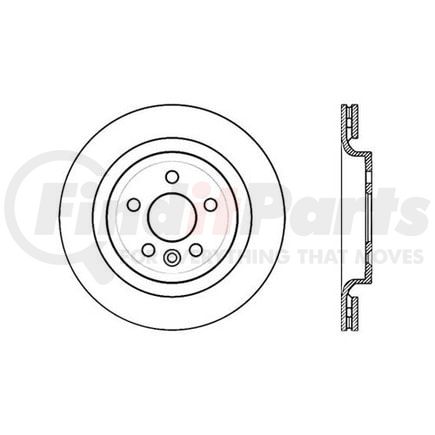 125.39045 by CENTRIC - Centric Premium High Carbon Alloy Brake Rotor