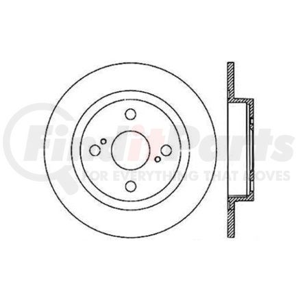 121.44053 by CENTRIC - C-Tek Standard Disc Brake Rotor - 9.52 in. Outside Diameter