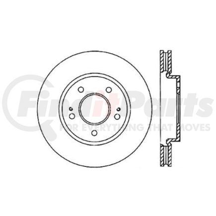 Centric 125.46061 Disc Brake Rotor Centric Premium High Carbon Alloy Brake Rotor