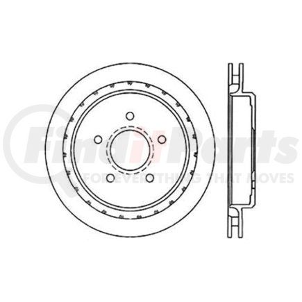 Centric 125.62061 Disc Brake Rotor Centric Premium High Carbon Alloy Brake Rotor
