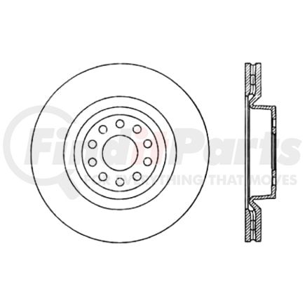Centric 120.33066 Disc Brake Rotor Premium Brake Rotor