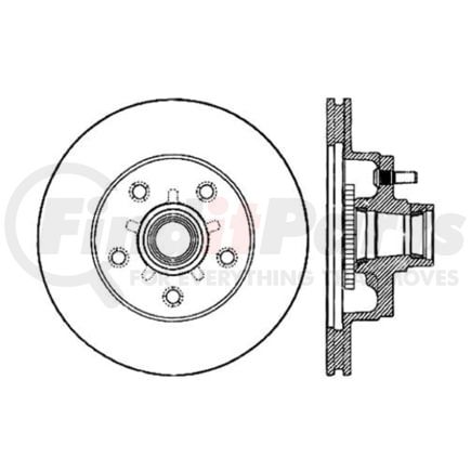 Centric 120.62048 Disc Brake Rotor and Hub Assembly Premium Brake Rotor