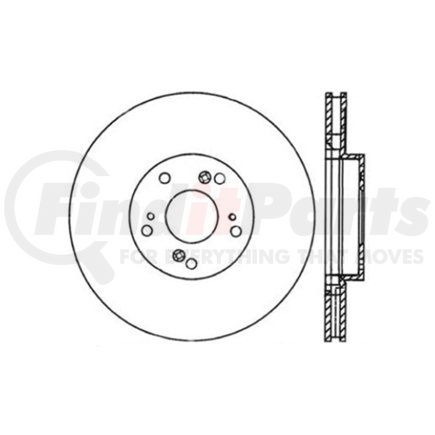 Centric 125.40057 Disc Brake Rotor Centric Premium High Carbon Alloy Brake Rotor