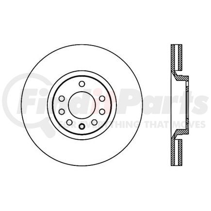 Centric 120.38020 Disc Brake Rotor Premium Brake Rotor