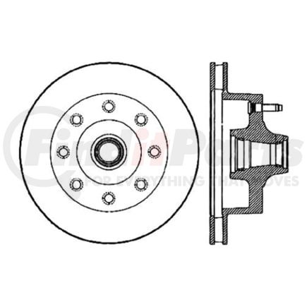 Centric 120.65023 Disc Brake Rotor and Hub Assembly Premium Brake Rotor