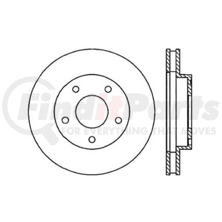 125.66038 by CENTRIC - Centric Premium High Carbon Alloy Brake Rotor