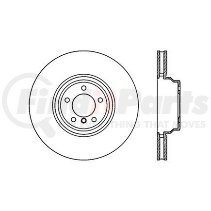 125.34102 by CENTRIC - Centric Premium High Carbon Alloy Brake Rotor