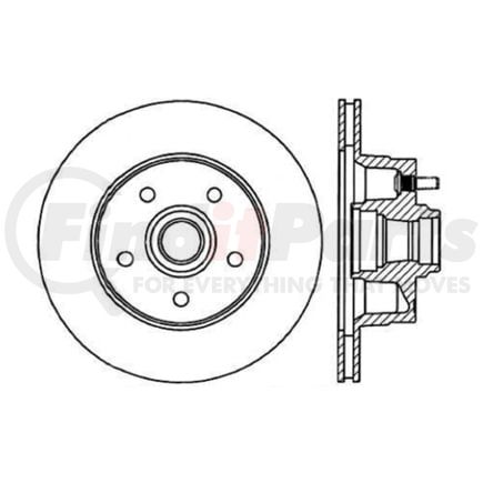 Centric 120.63008 Disc Brake Rotor and Hub Assembly Premium Brake Rotor