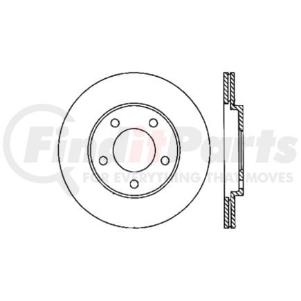Centric 125.61087 Disc Brake Rotor Centric Premium High Carbon Alloy Brake Rotor