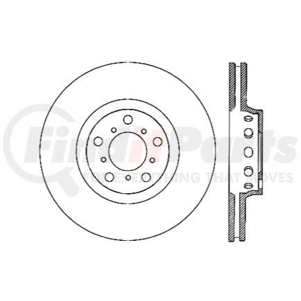 Centric 121.34063 Disc Brake Rotor C-Tek Standard Brake Rotor