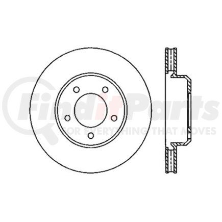 Centric 125.63059 Disc Brake Rotor Premium High-Carbon Rotor