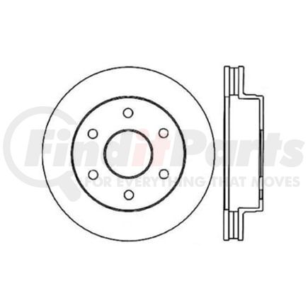 Centric 125.66009 Disc Brake Rotor Centric Premium High Carbon Alloy Brake Rotor