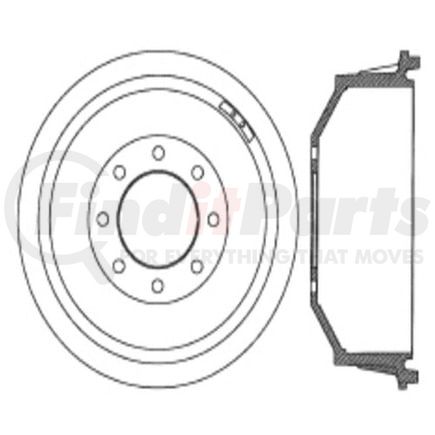 Centric 122.66007 Brake Drum Premium Brake Drum