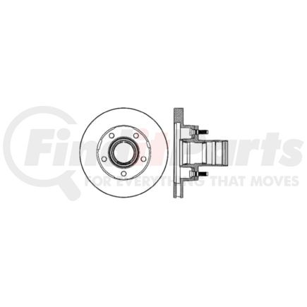 Centric 120.79013 Disc Brake Rotor and Hub Assembly Premium Brake Rotor