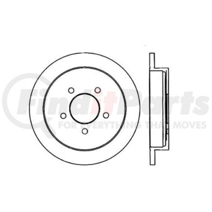 Centric 125.65085 Disc Brake Rotor Centric Premium High Carbon Alloy Brake Rotor