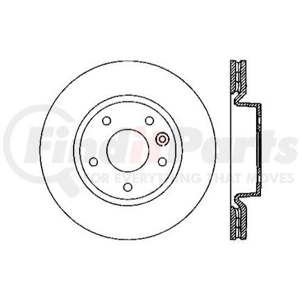 120.22011 by CENTRIC - Premium Brake Rotor
