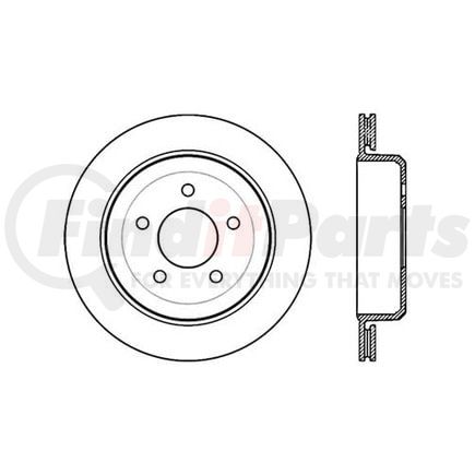 Centric 125.61073 Disc Brake Rotor Centric Premium High Carbon Alloy Brake Rotor