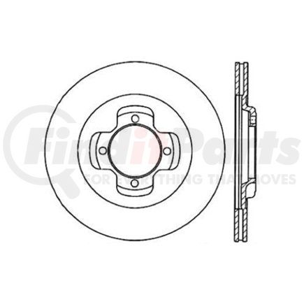 Centric 121.45025 Disc Brake Rotor C-Tek Standard Brake Rotor