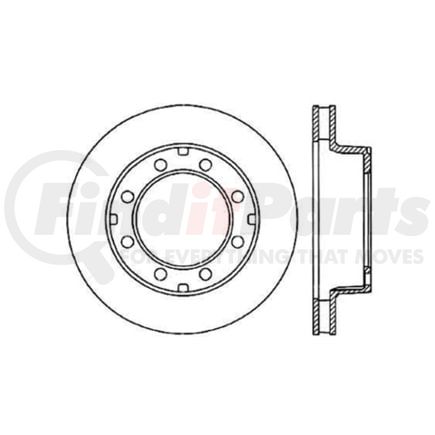 Centric 125.65012 Disc Brake Rotor Centric Premium High Carbon Alloy Brake Rotor