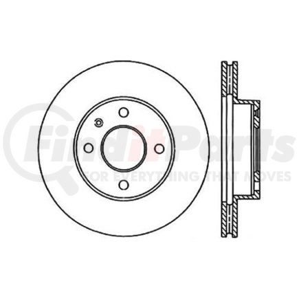 121.61065 by CENTRIC - C-Tek Standard Disc Brake Rotor - 10.23 in. Outside Diameter