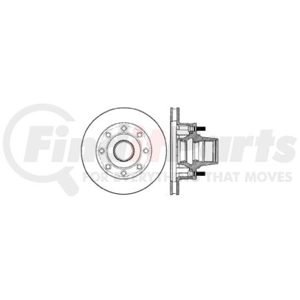 Centric 120.79005 Disc Brake Rotor and Hub Assembly Premium Brake Rotor