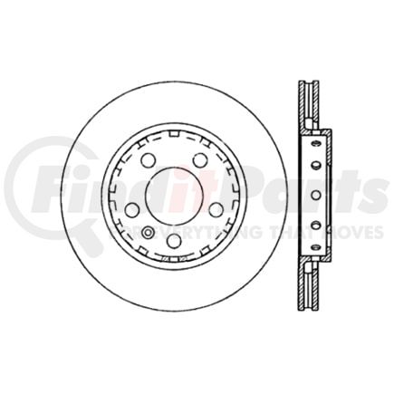 120.33069 by CENTRIC - Premium Brake Rotor