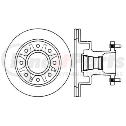 Centric 120.65044 Disc Brake Rotor and Hub Assembly Premium Brake Rotor