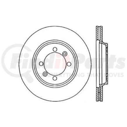 121.38006 by CENTRIC - C-Tek Standard Disc Brake Rotor - 11.02 in. Outside Diameter