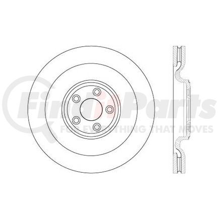 Centric 120.20030 Disc Brake Rotor Centric Premium High Carbon Alloy Brake Rotor