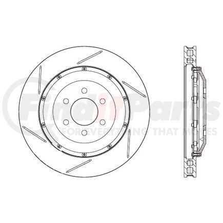 126.63073 by CENTRIC - Centric Premium OE Style Slotted Brake Rotor