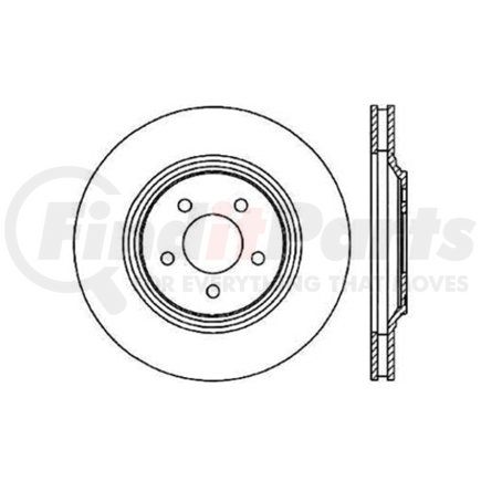 Centric 125.61045 Disc Brake Rotor Premium High-Carbon Rotor