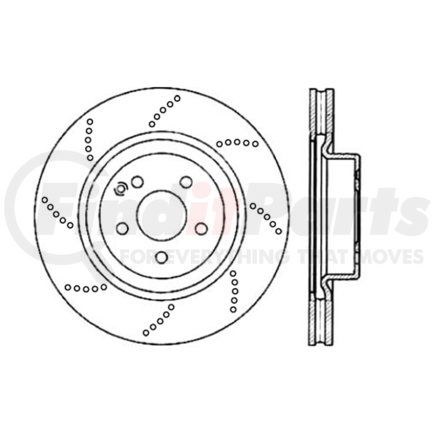 128.35068 by CENTRIC - Centric Premium OE Style Drilled Brake Rotor