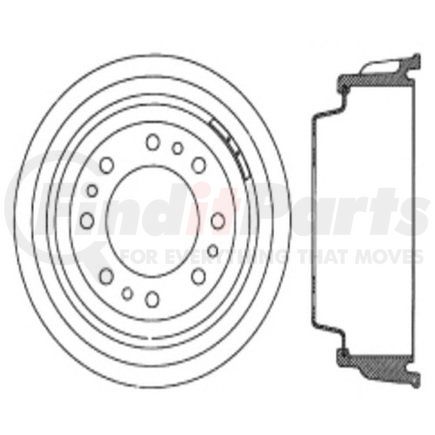 202702-16-8S by CENTRIC - C-Tek Standard Brake Drum