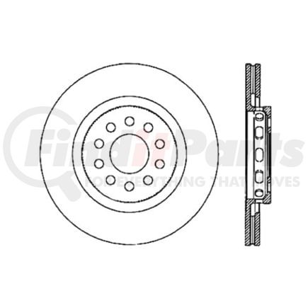 121.33089 by CENTRIC - C-Tek Standard Brake Rotor