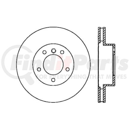 121.3407 by CENTRIC - C-TEK Standard Brake Rotor